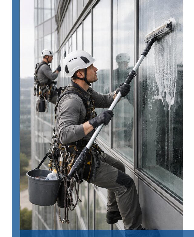 Высотная мойка сплошного остекления с выездом в Горном-Алтайске