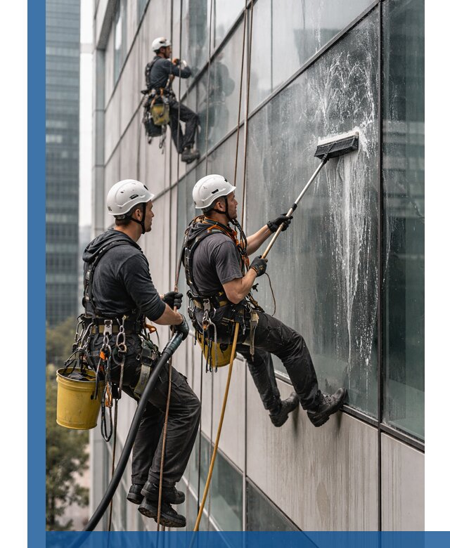 Профессиональная высотная мойка фасадов зданий в Горном-Алтайске