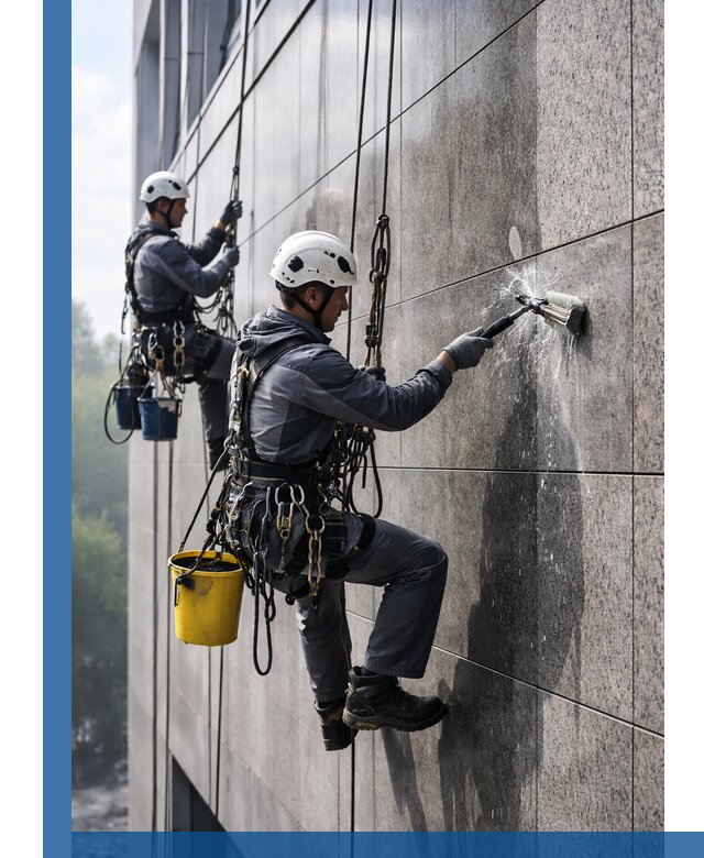 Профессиональная мойка фасада из керамогранита в Горном-Алтайске