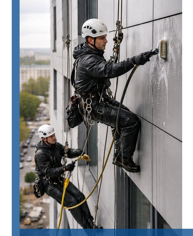 Профессиональная мойка фасада из композита в Горном-Алтайске