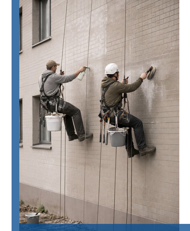 Удаление высолов с фасада зданий в Горном-Алтайске без повреждений и следов