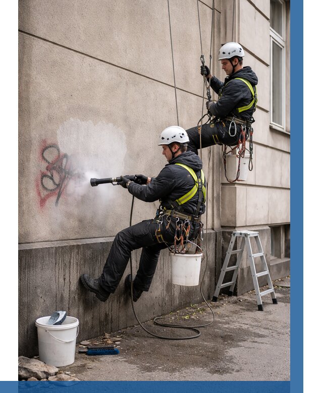 Удаление граффити с фасада в Горном-Алтайске от 4666 р. | ВЫСОТНИК-Грн