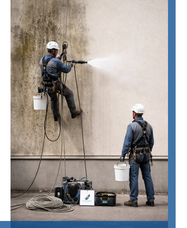 Очистка фасада от плесени в Горном-Алтайске от 311 р. | ВЫСОТНИК-Грн