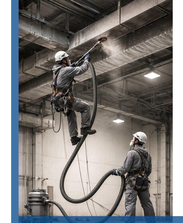 Обеспыливание потолочных конструкций в Горном-Алтайске промышленным альпинизмом