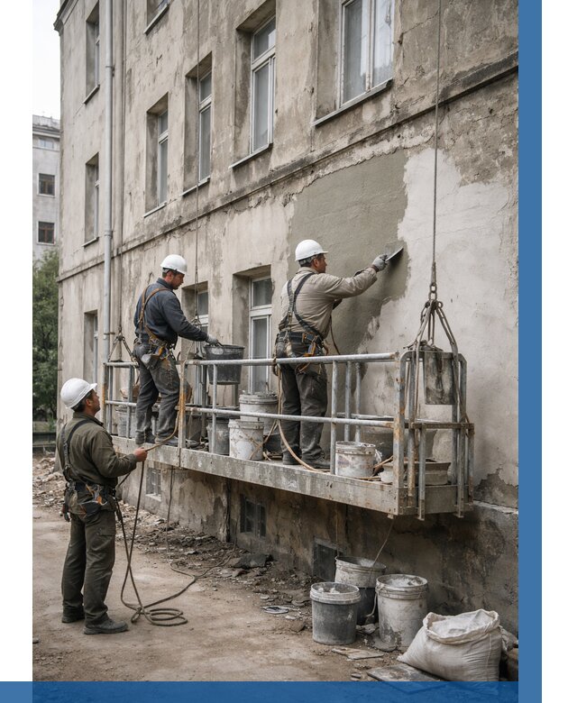 Капитальный ремонт фасада в Горном-Алтайске от 4355 р. | ВЫСОТНИК-Грн