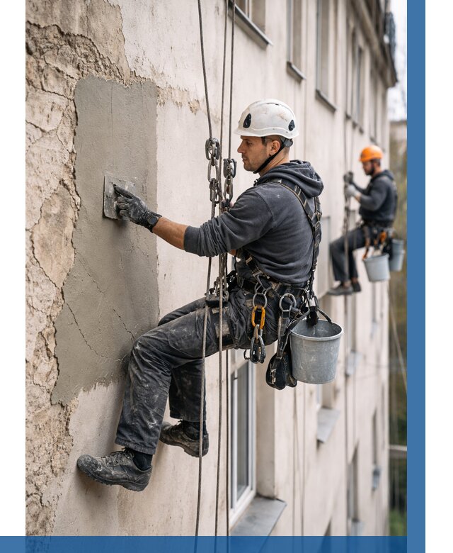 Восстановление штукатурки фасада в Горном-Алтайске от 1244 р. | ВЫСОТНИК-Грн
