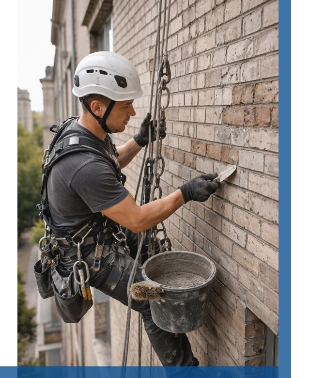 Ремонт кирпичной кладки фасада в Горном-Алтайске от 1866 р. | ВЫСОТНИК-Грн