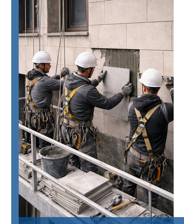 Ремонт облицовки фасада плиткой в Горном-Алтайске с гарантией