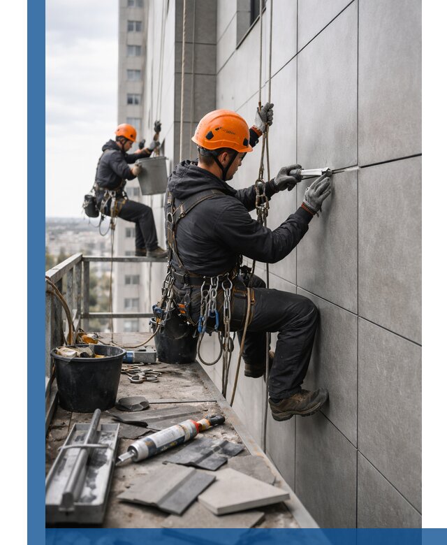 Профессиональный ремонт фасада из керамогранита в Горном-Алтайске