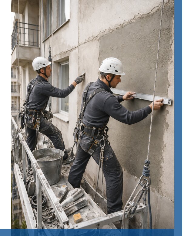 Штукатурка фасада на высоте в Горном-Алтайске от 933 р. | ВЫСОТНИК-Грн