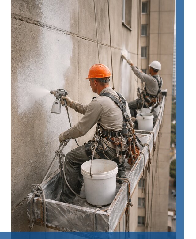 Грунтовка фасада на высоте в Горном-Алтайске от 124 р. | ВЫСОТНИК-Грн