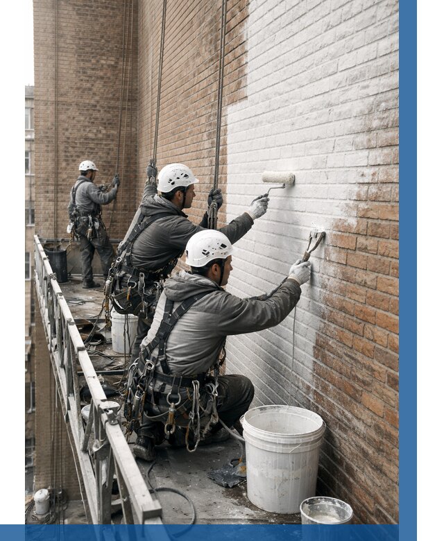 Покраска кирпичного фасада в Горном-Алтайске от 363 р. | ВЫСОТНИК-Грн