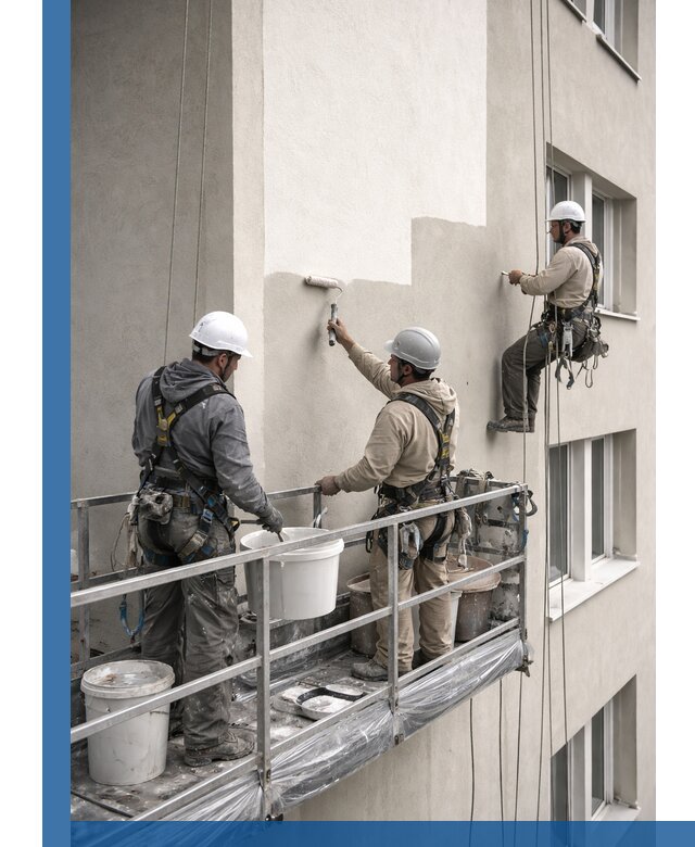 Покраска оштукатуренного фасада в Горном-Алтайске под ключ с гарантией