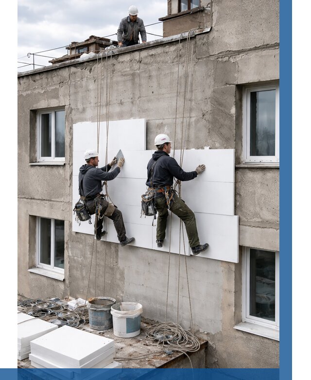 Утепление фасада пенополистиролом в Горном-Алтайске от 1866 р. | ВЫСОТНИК-Грн