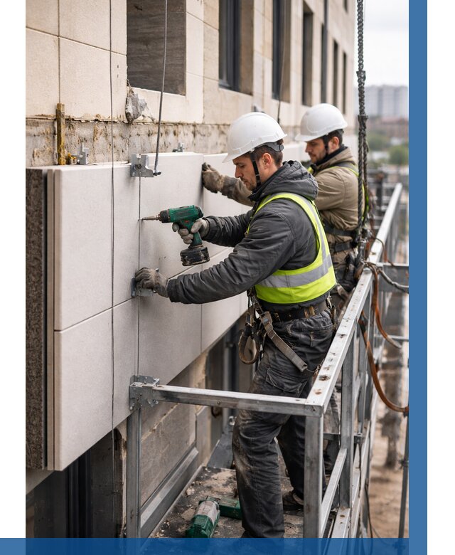 Монтаж фасадных термопанелей в Горном-Алтайске от 1555 р. | ВЫСОТНИК-Грн