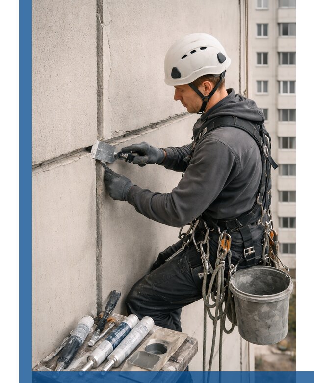 Ремонт межпанельных швов в Горном-Алтайске герметизация и восстановление