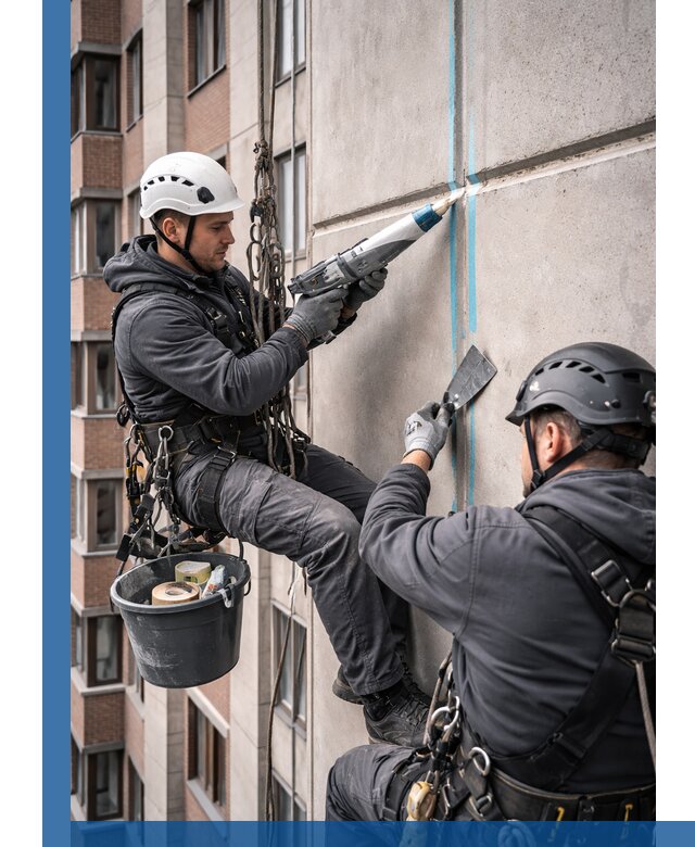 Вторичная герметизация швов фасада и кровли в Горном-Алтайске