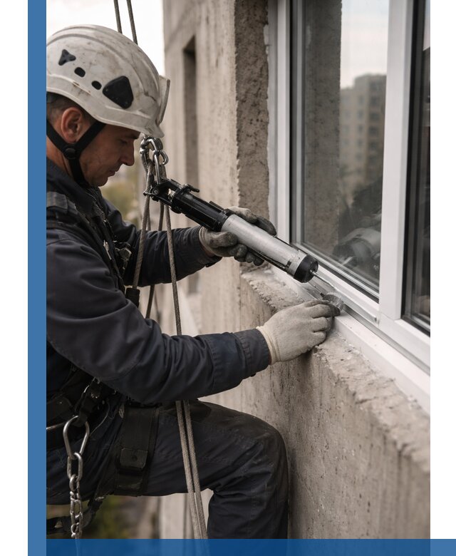 Герметизация оконных швов снаружи в Горном-Алтайске профессионально