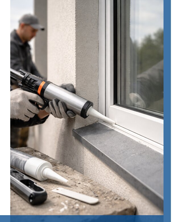 Герметизация монтажных швов окон в Горном-Алтайске от 674 р. | ВЫСОТНИК-Грн