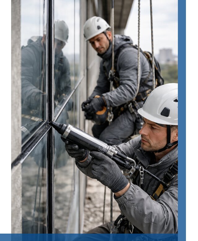 Герметизация витражных швов в Горном-Алтайске от 674 р. | ВЫСОТНИК-Грн