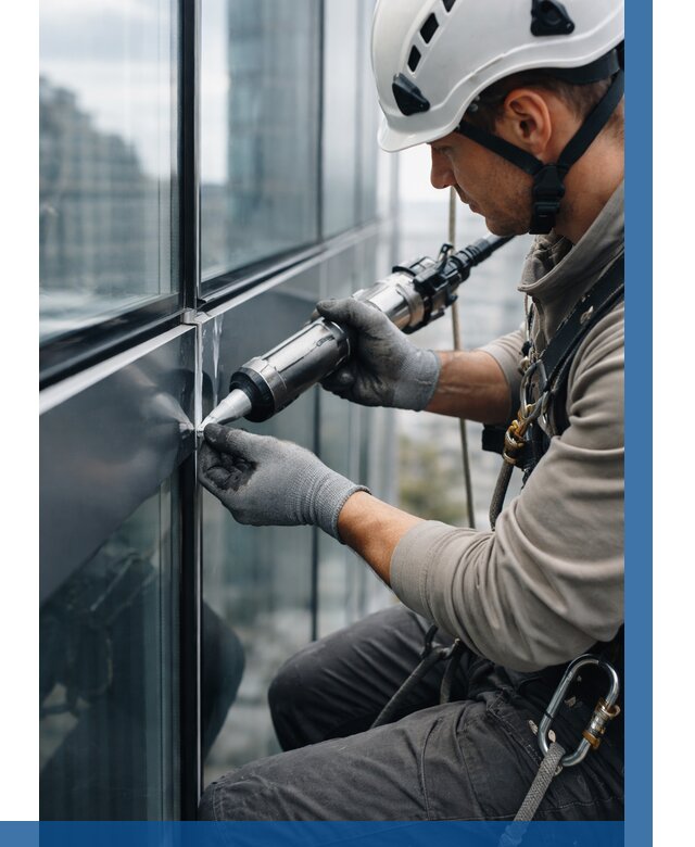 Герметизация стыков витража в Горном-Алтайске от 1244 р. | ВЫСОТНИК-Грн