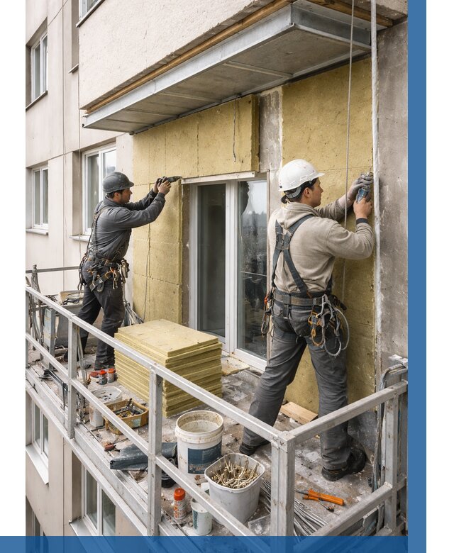 Утепление балкона снаружи в Горном-Алтайске от 1659 р. под ключ ВЫСОТНИК-Грн