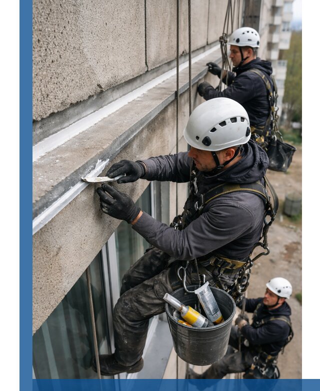 Герметизация примыкания балкона в Горном-Алтайске под ключ с гарантией