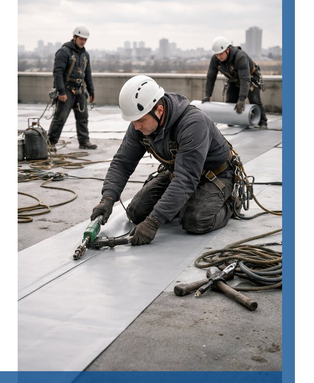 Ремонт мембранной кровли в Горном-Алтайске от 1866 р./м2 | ВЫСОТНИК-Грн