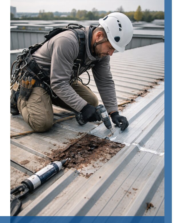 Ремонт профнастила на кровле в Горном-Алтайске от 726 р. | ВЫСОТНИК-Грн