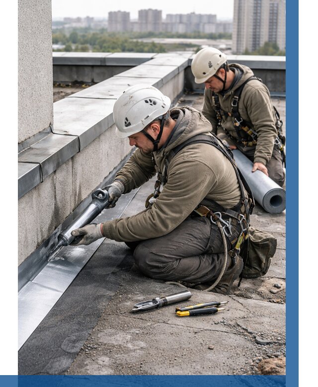 Ремонт кровельных примыканий в Горном-Алтайске от 1244 р. | ВЫСОТНИК-Грн