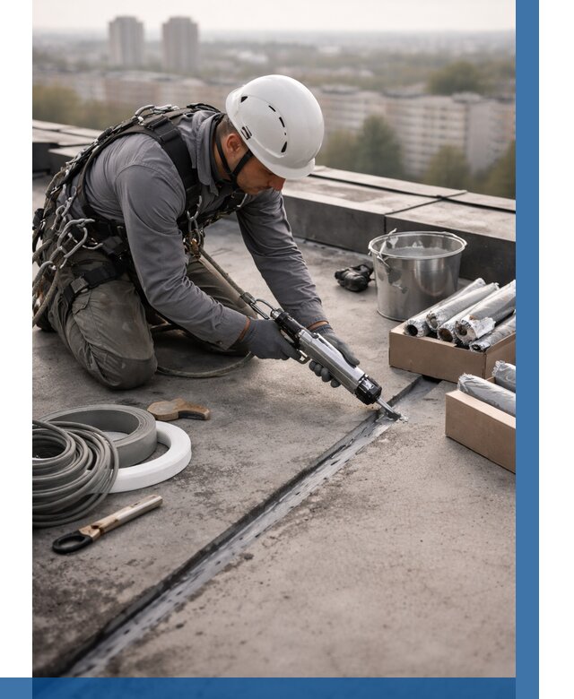 Герметизация швов кровли в Горном-Алтайске от 467 р./м2 | ВЫСОТНИК-Грн