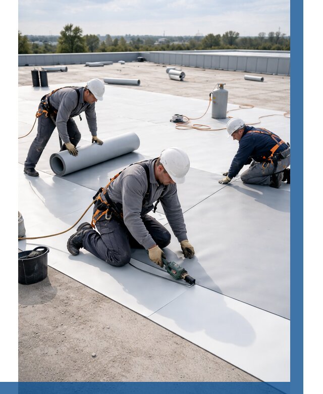 Монтаж мембранной кровли под ключ в Горном-Алтайске от 1244 р. | ВЫСОТНИК-Грн