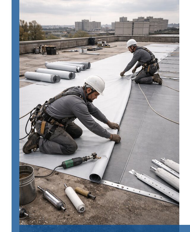 Монтаж мембранной кровли в Горном-Алтайске для промышленных зданий