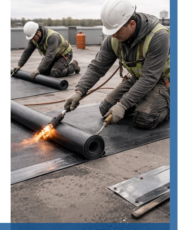 Монтаж наплавляемой кровли в Горном-Алтайске от 881 р. — ВЫСОТНИК-Грн