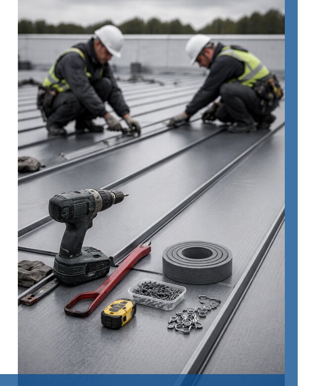 Монтаж фальцевой кровли в Горном-Алтайске от 1866 р. | ВЫСОТНИК-Грн