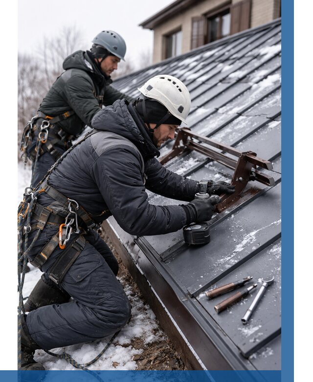 Монтаж снегозадержателей в Горном-Алтайске от 467 р. | ВЫСОТНИК-Грн