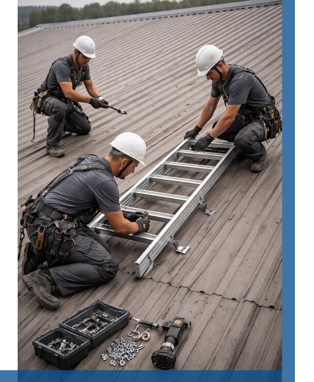 Монтаж кровельной лестницы в Горном-Алтайске от 4666 р. | ВЫСОТНИК-Грн