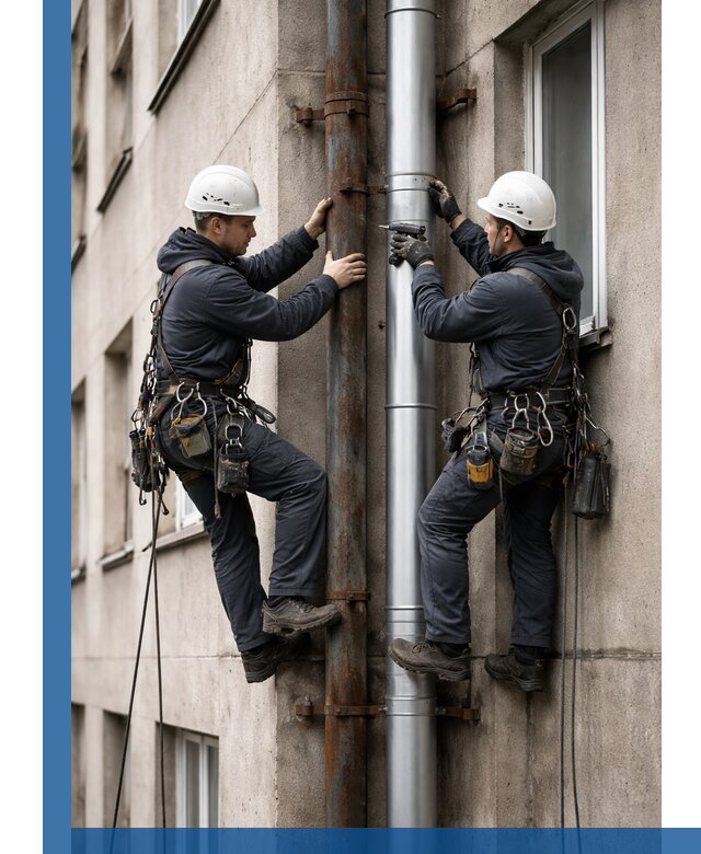 Замена водосточных труб в Горном-Алтайске: монтаж и демонтаж под ключ
