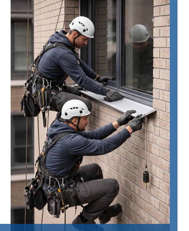 Монтаж оконных отливов под ключ в Горном-Алтайске от 3629 р. | ВЫСОТНИК-Грн