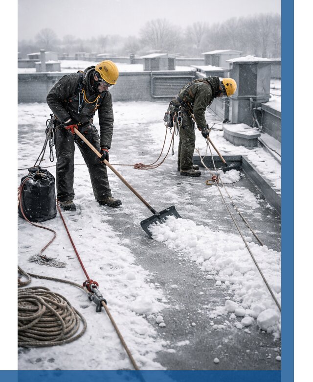 Очистка крыши от снега в Горном-Алтайске от 7776 р. | ВЫСОТНИК-Грн