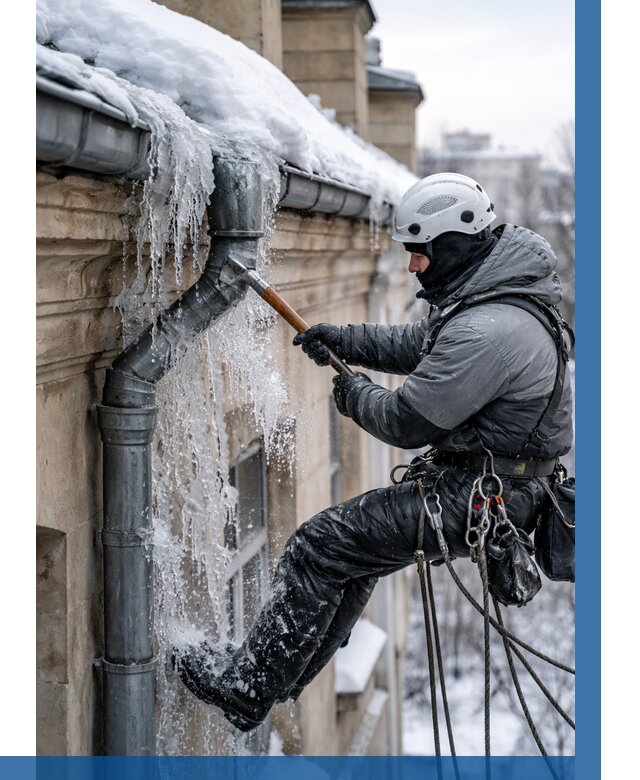 Очистка водостоков от льда в Горном-Алтайске от 3629 р. | ВЫСОТНИК-Грн