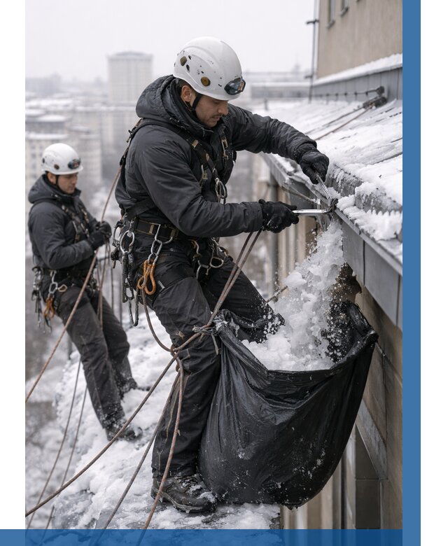 Аварийная очистка крыши в Горном-Алтайске под ключ от 311 р. | ВЫСОТНИК-Грн