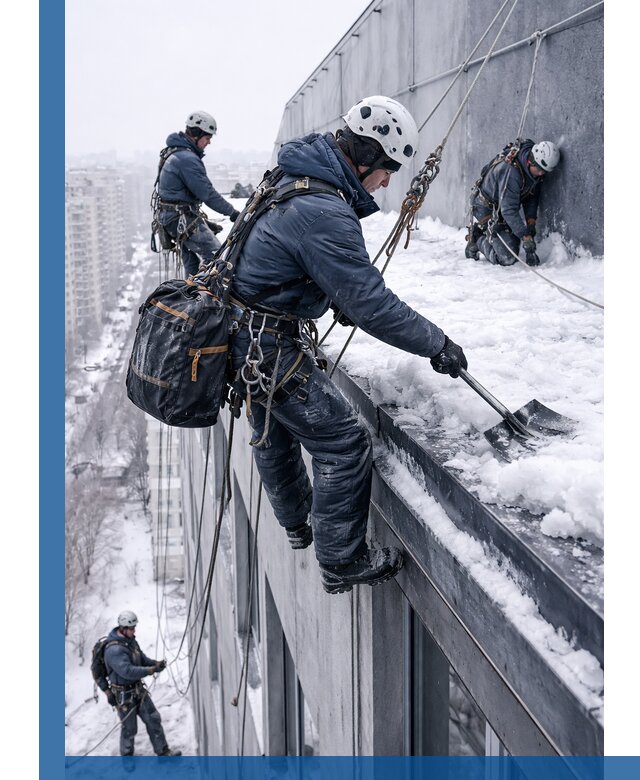 Абонентское обслуживание кровли зимой в Горном-Алтайске регулярный уход