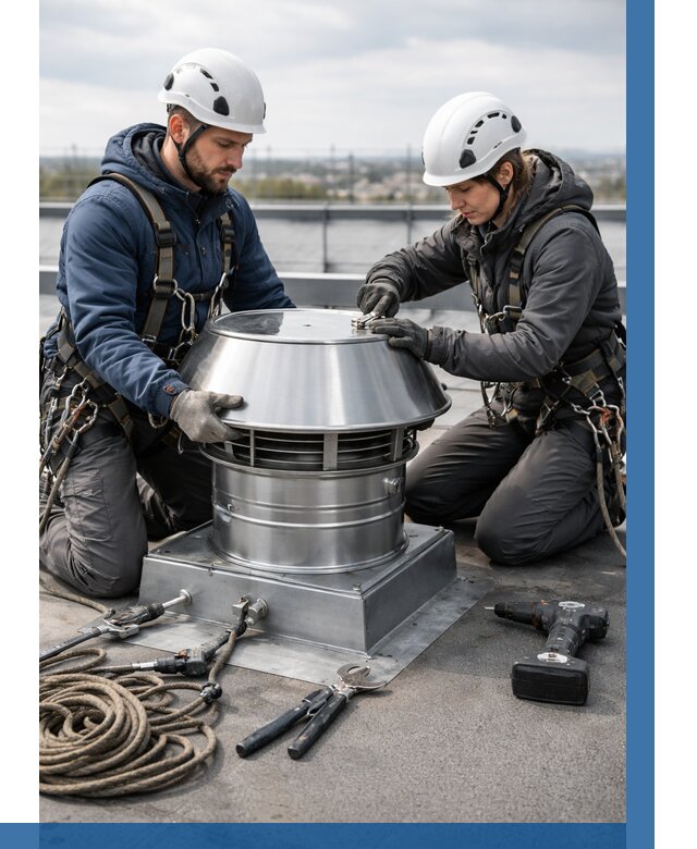 Установка дефлекторов на кровле в Горном-Алтайске от 4666 р. | ВЫСОТНИК-Грн