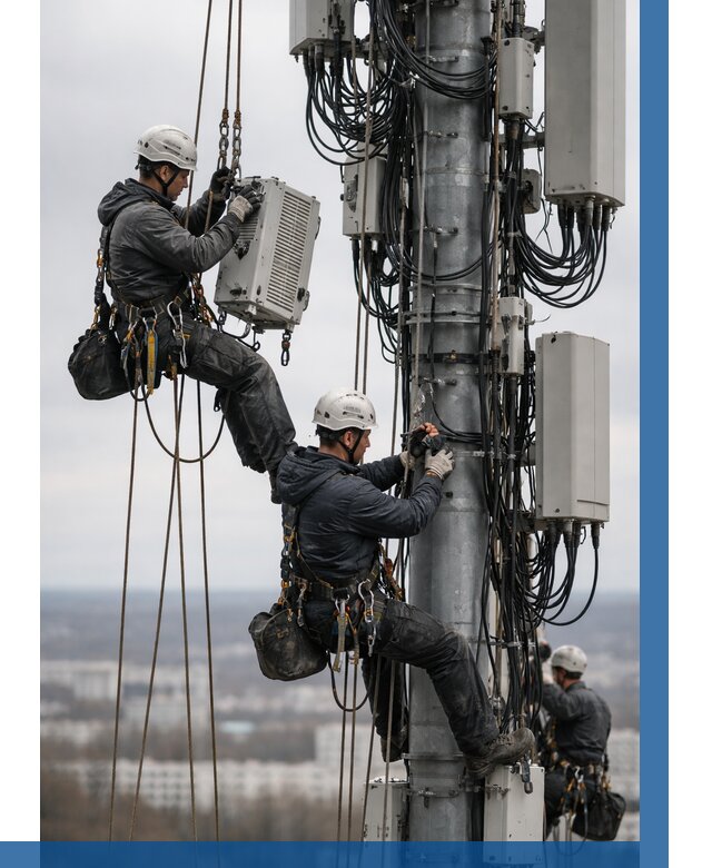 Монтаж оборудования связи на мачте в Горном-Алтайске от 7776 р. | ВЫСОТНИК-Грн