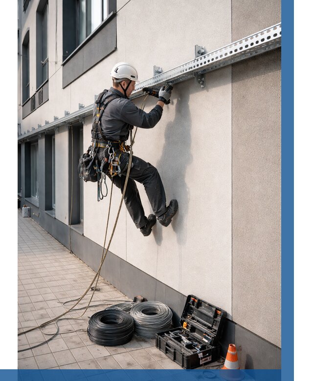 Монтаж кабельных лотков на фасаде в Горном-Алтайске от 1244 р. | ВЫСОТНИК-Грн