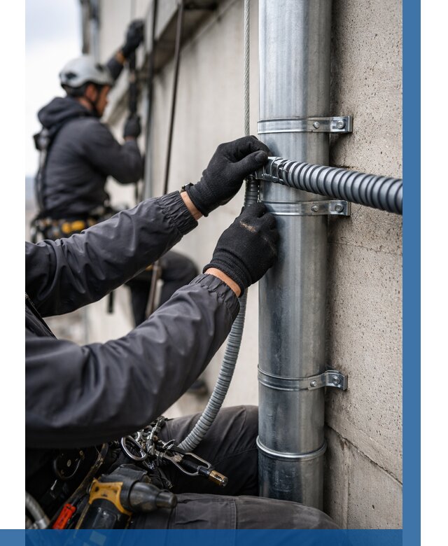 Монтаж гофры для кабеля в Горном-Алтайске от 311 р. | ВЫСОТНИК-Грн