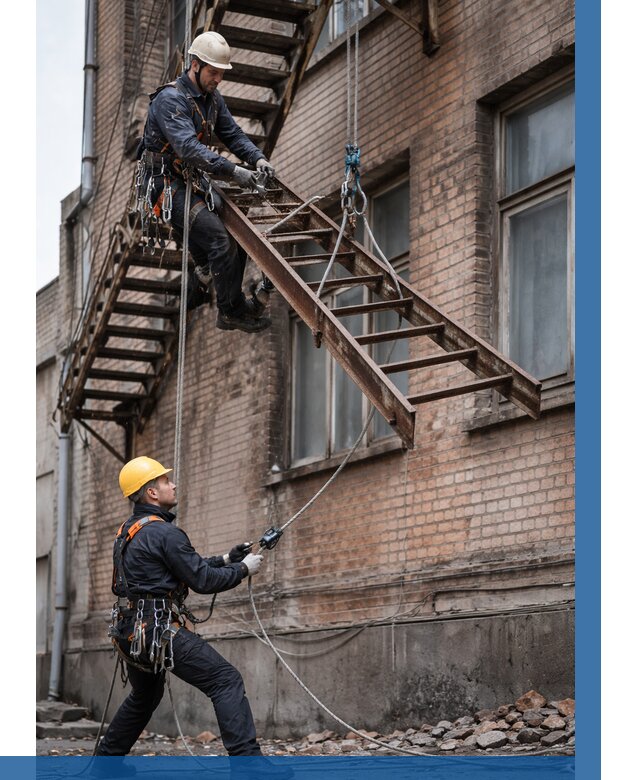 Демонтаж пожарной лестницы в Горном-Алтайске от 12442 р. | ВЫСОТНИК-Грн