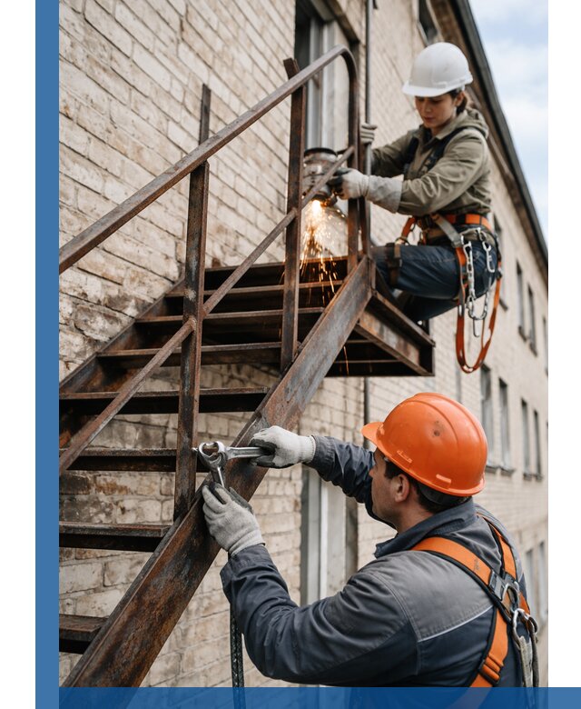 Ремонт и восстановление пожарных лестниц с выездом в Горном-Алтайске