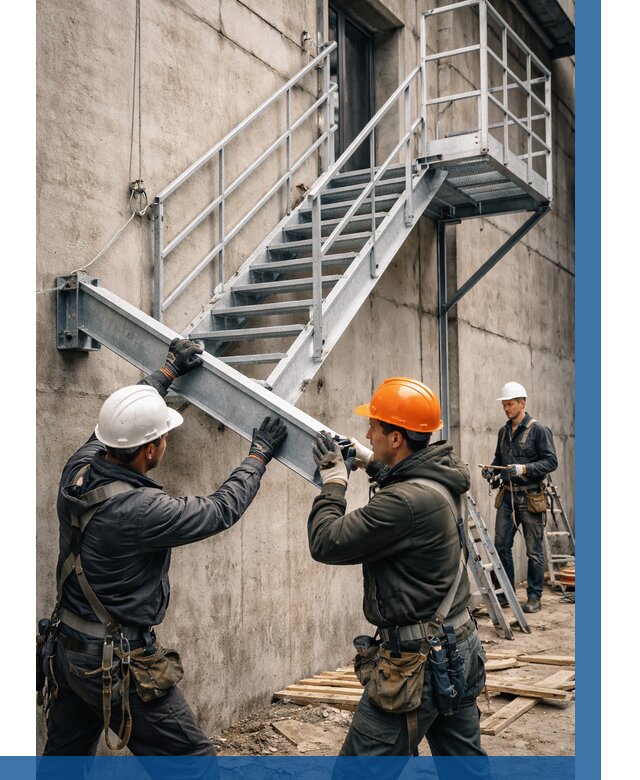 Монтаж металлических лестниц в Горном-Алтайске от 15552 р. | ВЫСОТНИК-Грн